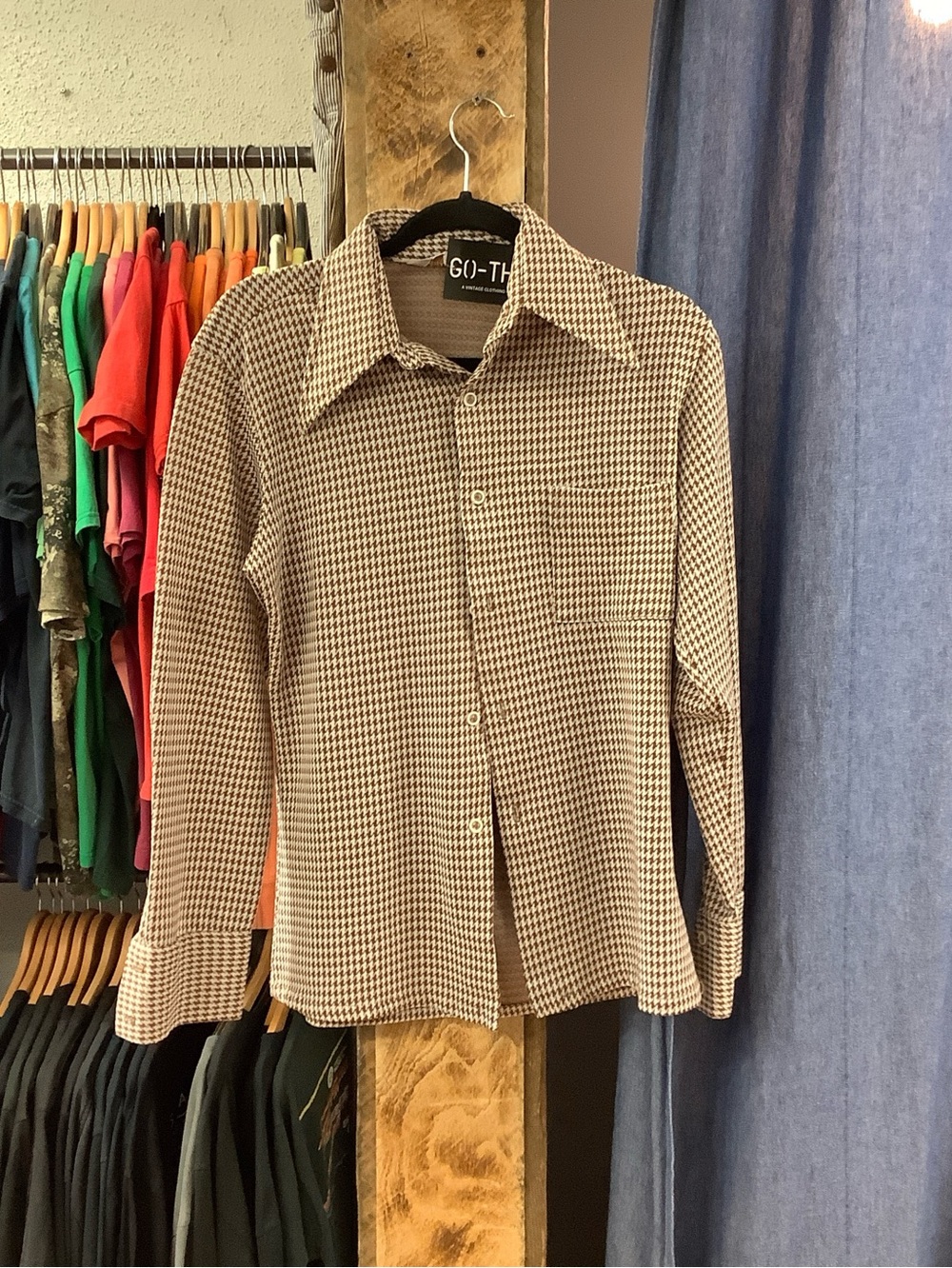 Vintage checkered button up shirt